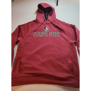 Colosseum Florida State Seminoles Hoodie Pullover Mens L Burgundy Textured